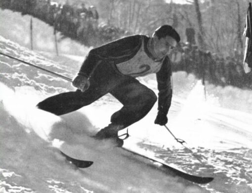 Der französische Skirennfahrer Emil Allais